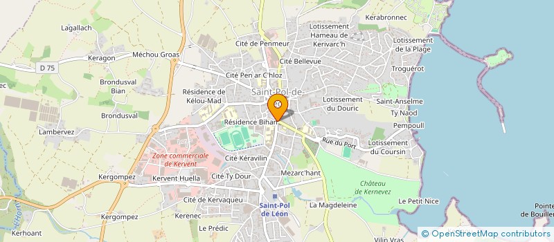 localisation de l'entreprise LE KREISKER  SAINT-POL-DE-LEON