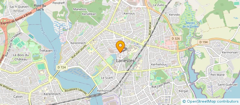 localisation de l'entreprise LE KRUSTY  LANESTER