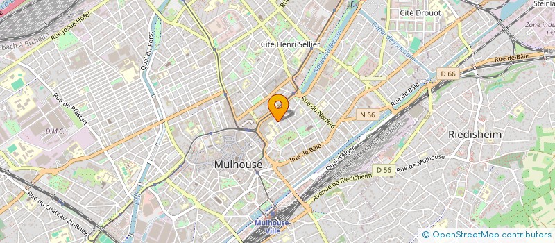 localisation de l'entreprise LE KUBE  MULHOUSE