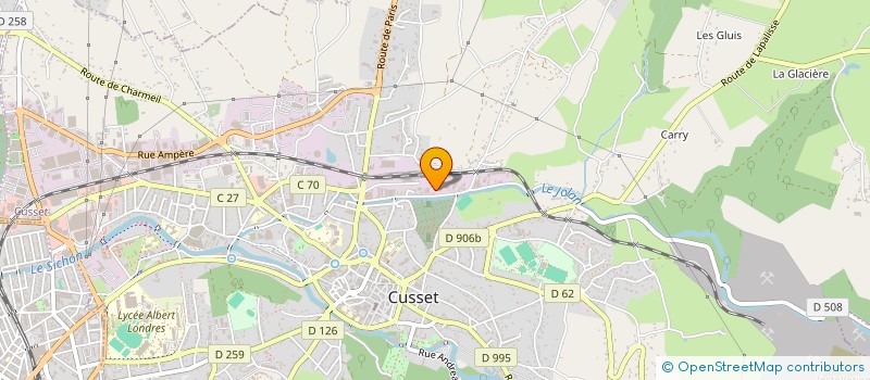 localisation de l'entreprise LE KUBE CENTER à CUSSET