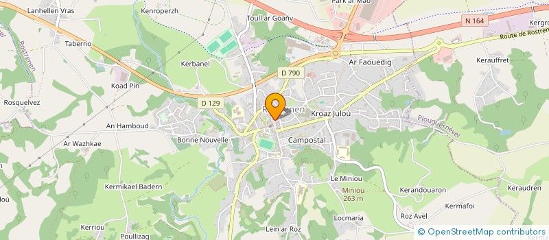 localisation de l'entreprise LE KUMQUAT  ROSTRENEN