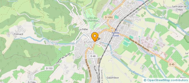 localisation de l'entreprise LE L IMMOBILIER  TULLINS