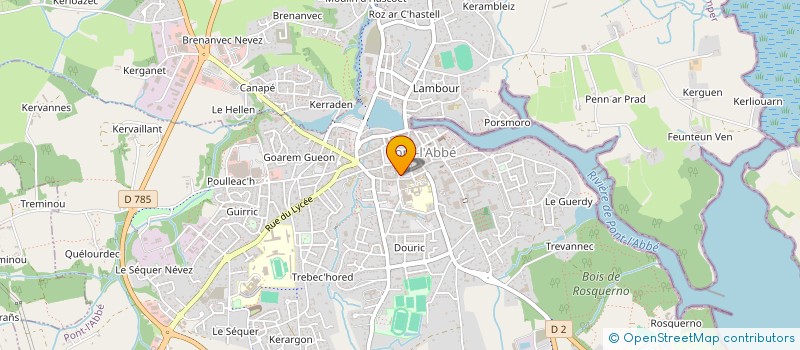 localisation de l'entreprise LE LAB  PONT-L'ABBE