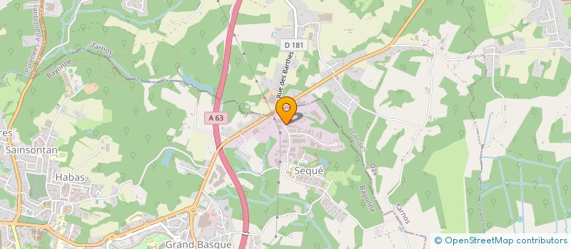 localisation de l'entreprise LE LABO BASQUE  SOORTS-HOSSEGOR