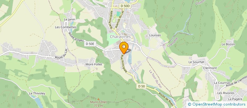 localisation de l'entreprise LE LAC BLEU  CHARAVINES