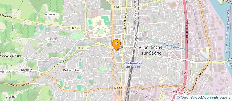 localisation de l'entreprise LE LAGON BLEU à VILLEFRANCHE-SUR-SAONE
