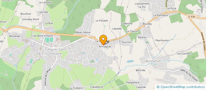 localisation de l'entreprise LE LAGON BLEU  FARGUES-SAINT-HILAIRE