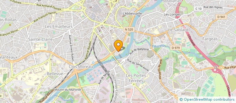 localisation de l'entreprise LE LAMBADA à LIMOGES