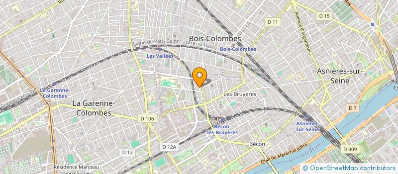 localisation de l'entreprise LE LAMPADAIRE à BOIS-COLOMBES