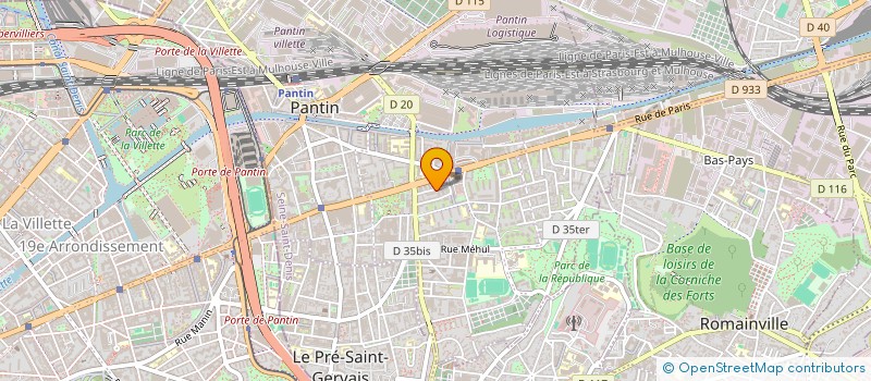 localisation de l'entreprise LE LANGAGE DES OISEAUX à PANTIN