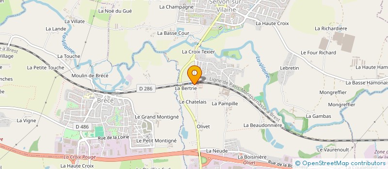 localisation de l'entreprise LE LANTERNIER  VEZIN-LE-COQUET