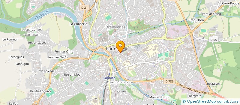 localisation de l'entreprise LE LAPIN BLANC à LANNION