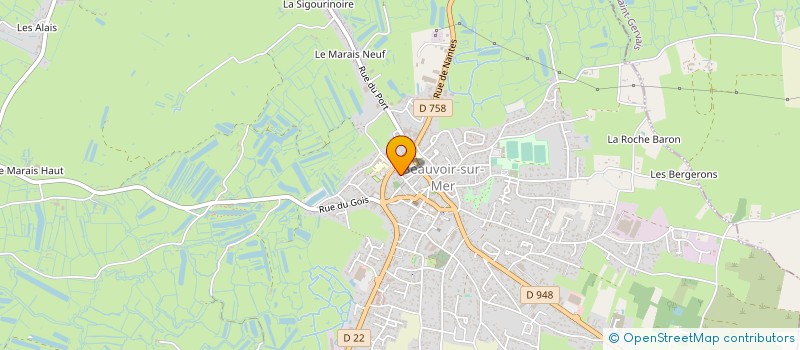 localisation de l'entreprise LE LAURIER  BEAUVOIR-SUR-MER