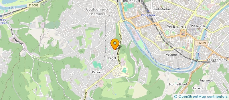 localisation de l'entreprise LE LAURIER ROSE DE COUTUROU  COULOUNIEIX-CHAMIERS