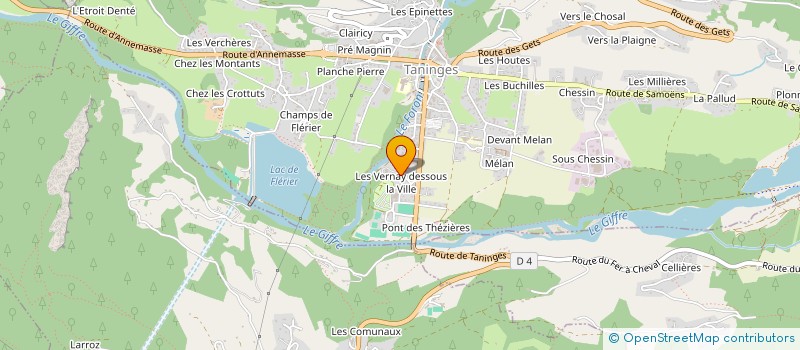 localisation de l'entreprise LE LAVANDIER DES ALPES à TANINGES