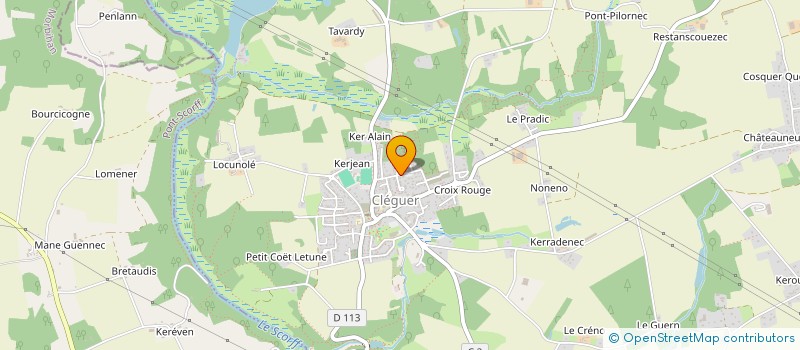 localisation de l'entreprise LE LEANNEC FRERES à CLEGUER