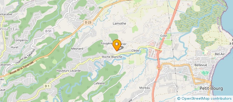 localisation de l'entreprise LE LEZARD VERT à PETIT-BOURG