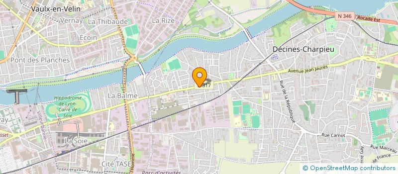 localisation de l'entreprise LE LILAS 17  DECINES-CHARPIEU