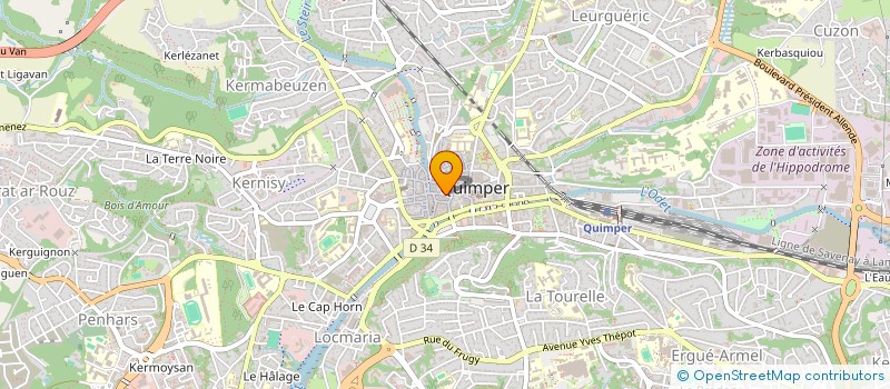 localisation de l'entreprise LE LINGE DU PARC à QUIMPER