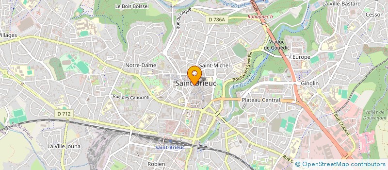 localisation de l'entreprise LE LINTEAU ROUGE GALERIE à SAINT-BRIEUC