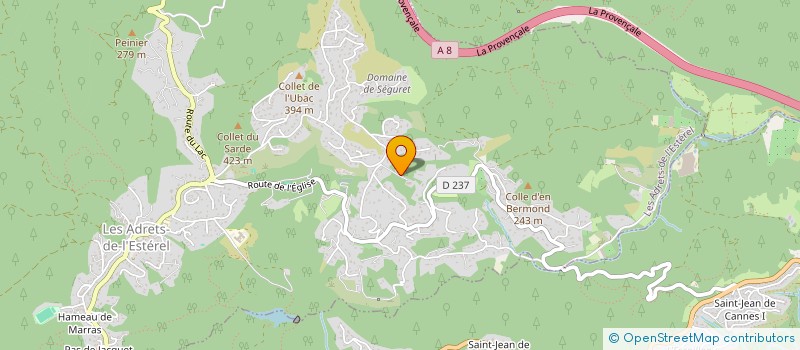 localisation de l'entreprise LE LION BLANC  LES ADRETS-DE-L'ESTEREL
