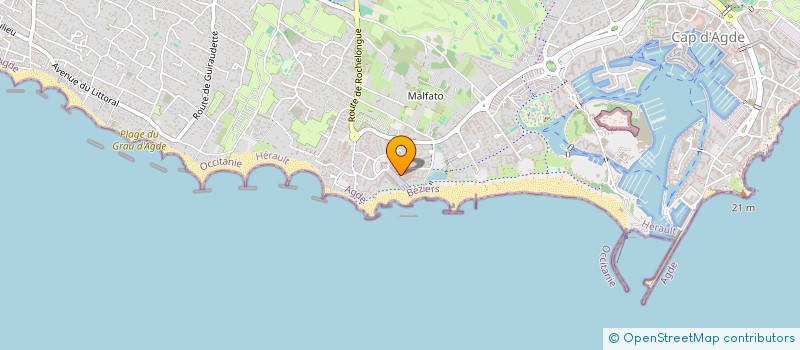 localisation de l'entreprise LE LION BLEU  AGDE