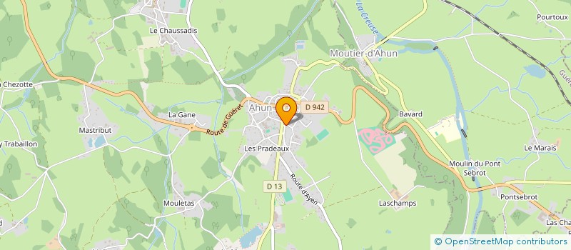 localisation de l'entreprise LE LION D'OR à AHUN