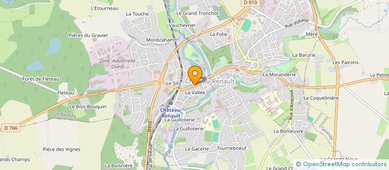 localisation de l'entreprise LE LION D'OR  CHATEAU-RENAULT