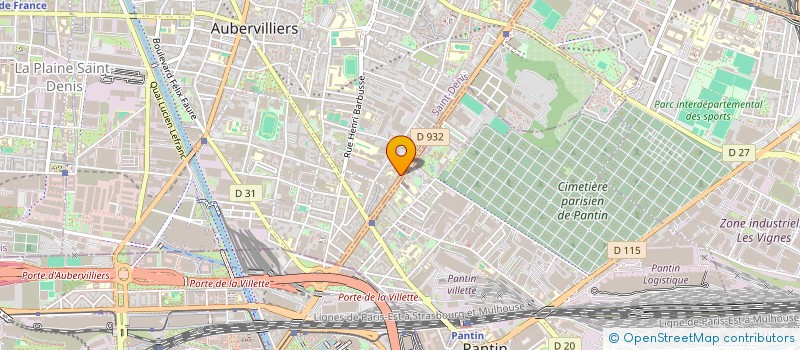 localisation de l'entreprise LE LION D'OR  AUBERVILLIERS