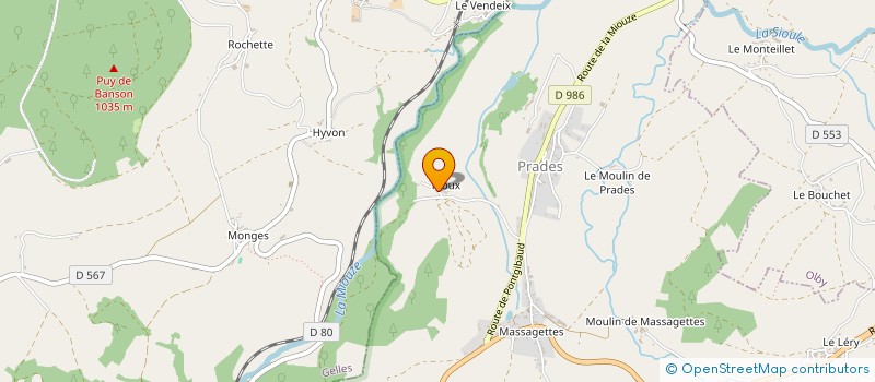 localisation de l'entreprise LE LION ET L'HERMINE  SAINT-PIERRE-ROCHE