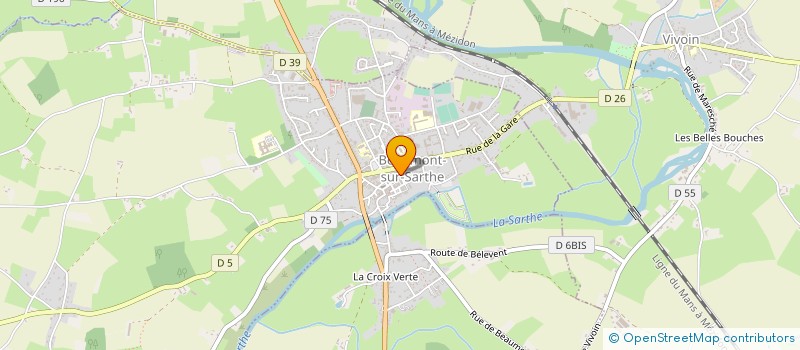 localisation de l'entreprise LE LION ET LE PELICAN  BEAUMONT-SUR-SARTHE