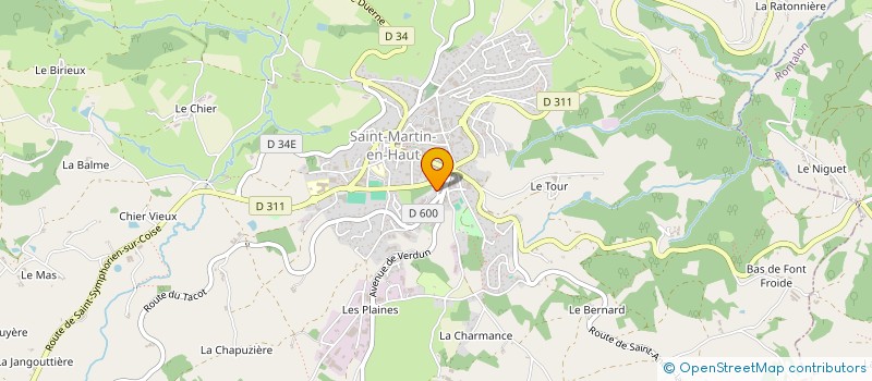 localisation de l'entreprise LE LION TAXI  SAINT-MARTIN-EN-HAUT