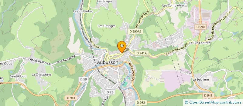 localisation de l'entreprise LE LISSIER à AUBUSSON