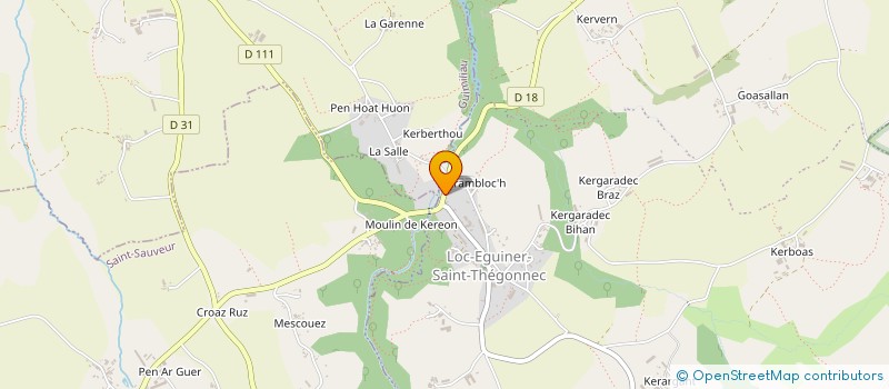 localisation de l'entreprise LE LIT D EAU à SAINT-THEGONNEC LOC-EGUINER
