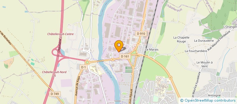localisation de l'entreprise LE LIT ON DORT à CHATELLERAULT