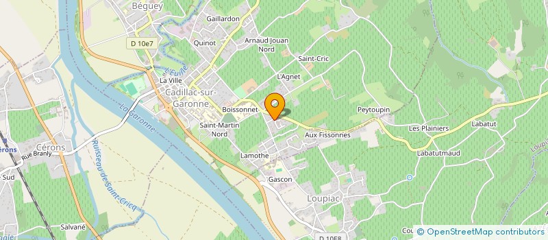 localisation de l'entreprise LE LIVRE DU COEUR à CADILLAC-SUR-GARONNE