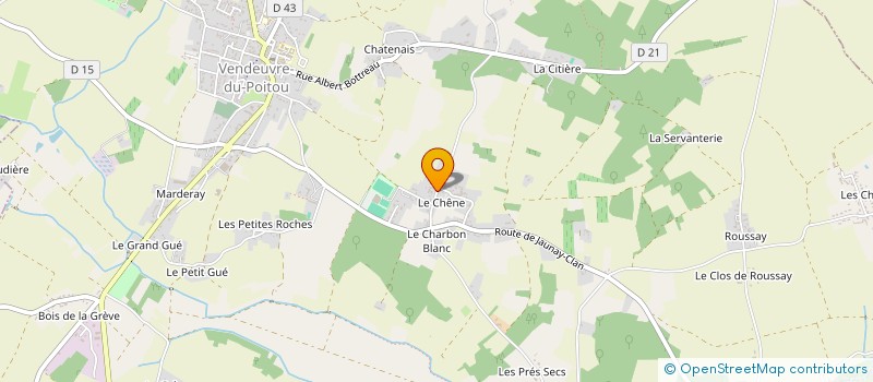 localisation de l'entreprise LE LODGE DU CHENE à SAINT-MARTIN-LA-PALLU