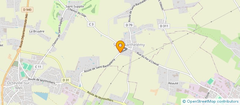 localisation de l'entreprise LE LOGIS DE LA VALLEE FLEURIE  OCTEVILLE-SUR-MER