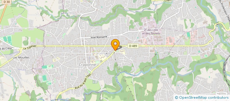 localisation de l'entreprise LE LONGCHAMP  CRAPONNE