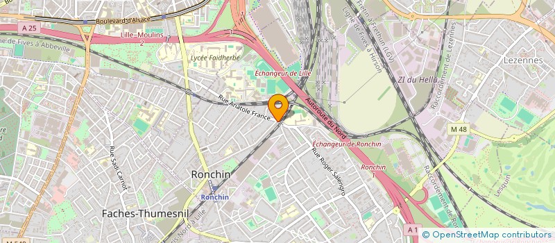 localisation de l'entreprise LE LONGCHAMP  RONCHIN