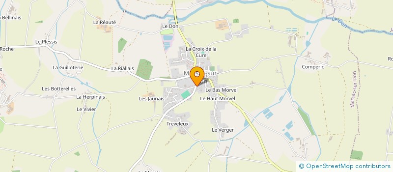 localisation de l'entreprise LE LOREC COUVERTURE à MARSAC-SUR-DON