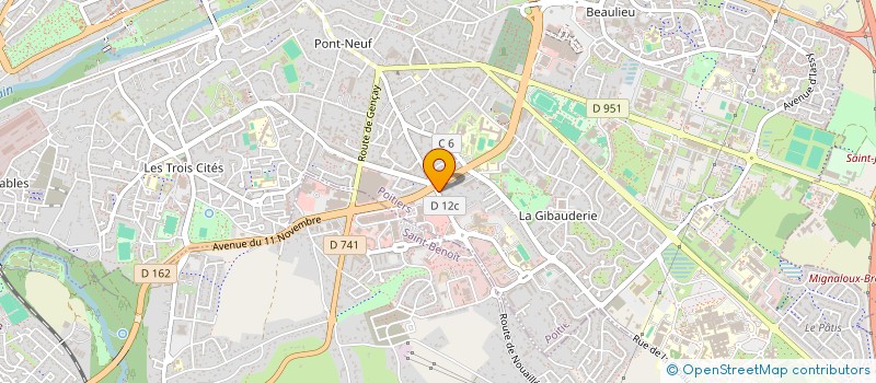 localisation de l'entreprise LE LOTUS à POITIERS