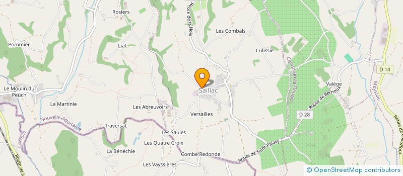 localisation de l'entreprise LE LOUNGE DES SAVEURS  SAILLAC