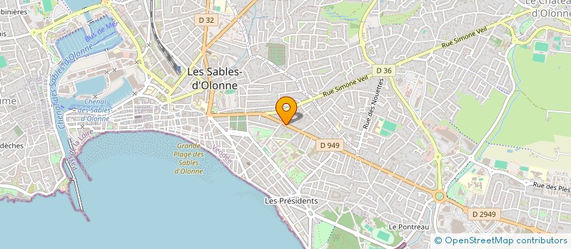 localisation de l'entreprise LE LOUP BLANC à LES SABLES D'OLONNE