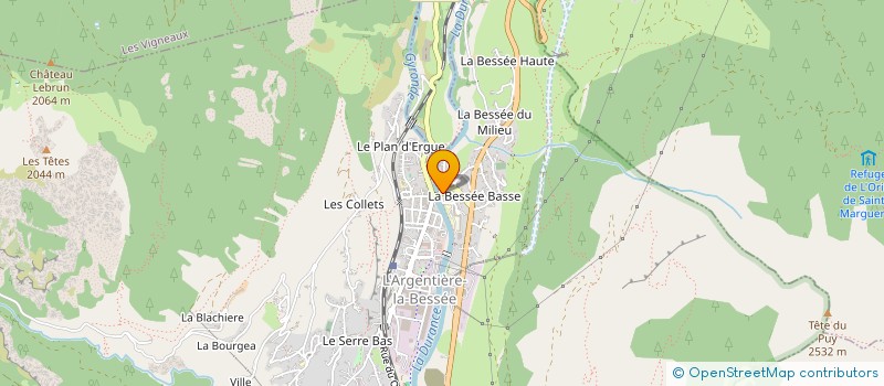 localisation de l'entreprise LE LOUP BLANC  L'ARGENTIERE-LA-BESSEE