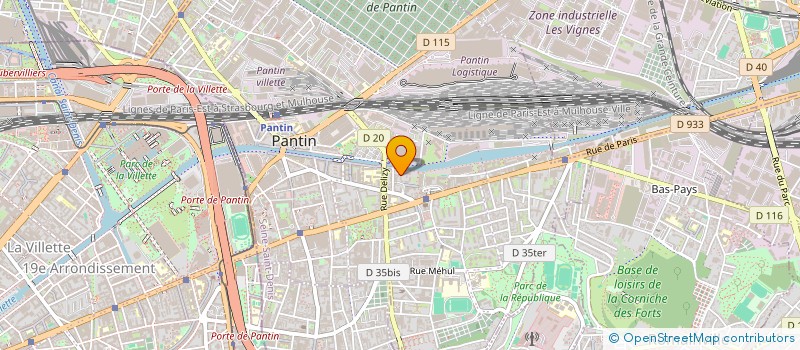 localisation de l'entreprise LE LUTECE  PANTIN