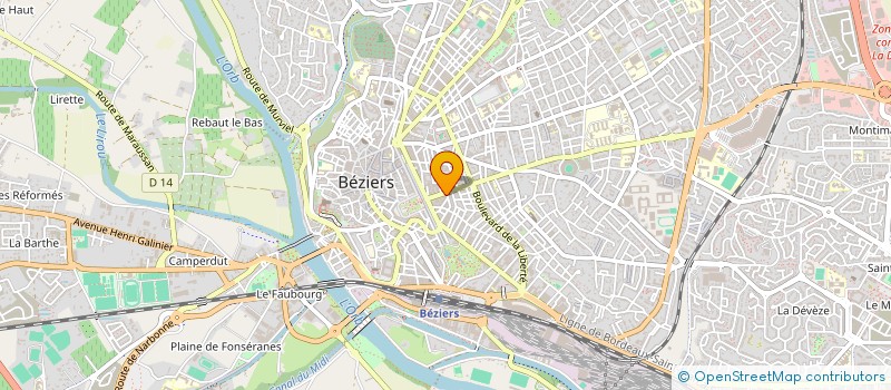 localisation de l'entreprise LE LUTETIA  BEZIERS