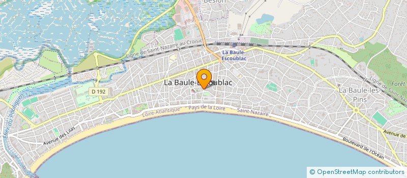 localisation de l'entreprise LE LUTETIA & SPA à LA BAULE-ESCOUBLAC