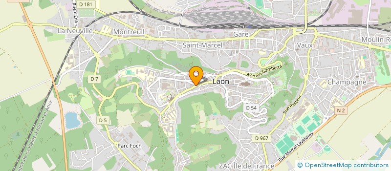 localisation de l'entreprise LE LUTIN à LAON