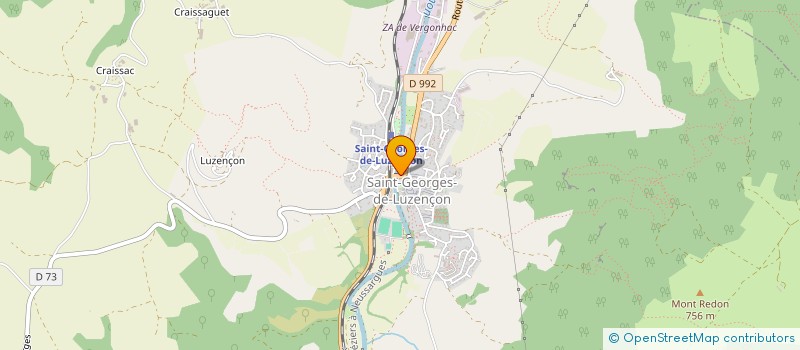 localisation de l'entreprise LE LUZ'  SAINT-GEORGES-DE-LUZENCON